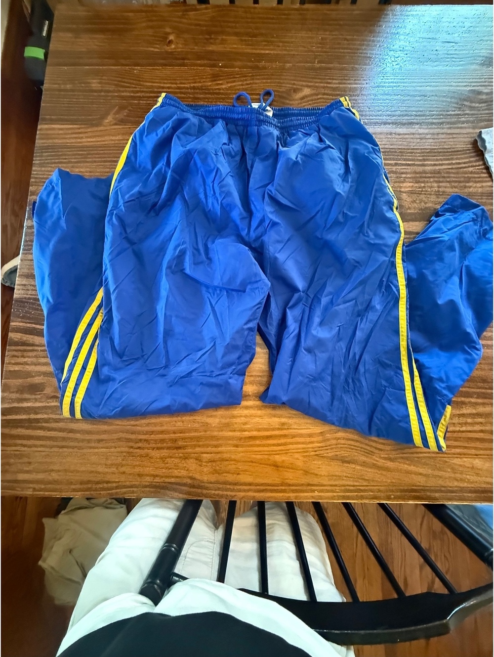 Adidas Men's Blue and Yellow Track Pants XL